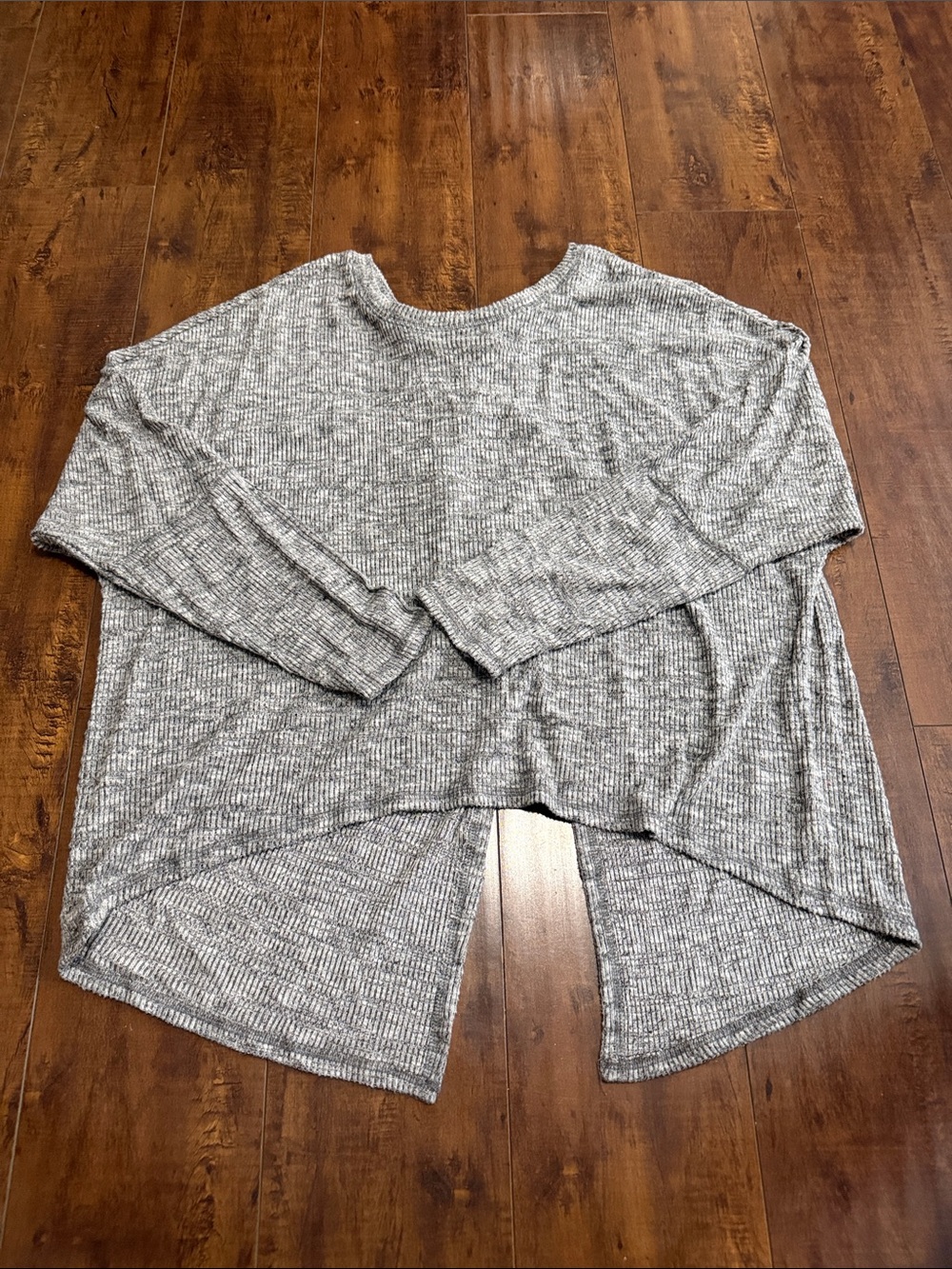 Matilda Jane Heather Gray Ribbed High-Low Pullover